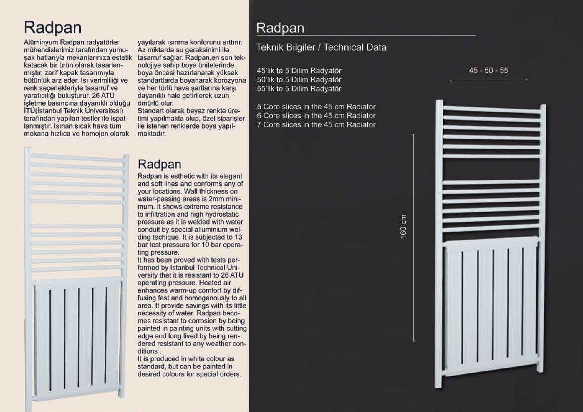 Radpan — teknik bilgiler